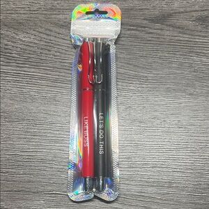 Red and Black Motivational Pen Set